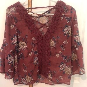 Pink Floral Blouse